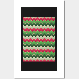 Watermelon Chevron Posters and Art